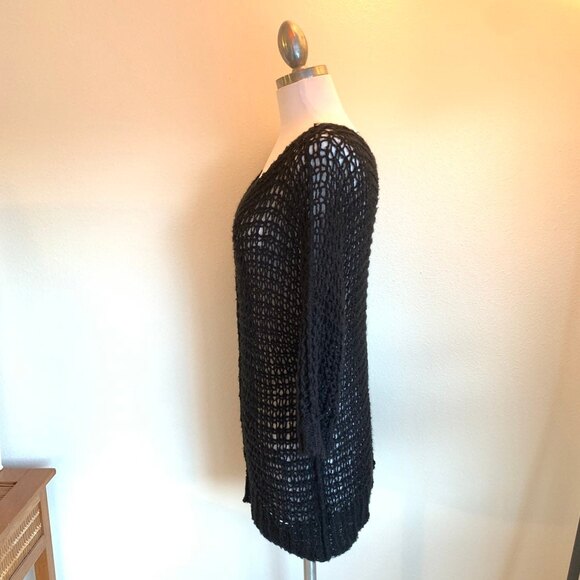Black Knit Summer Sweater - Picture 3 of 8